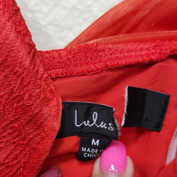 Major Perfection Red Floral Jacquard Midi Dress - Picture 9 of 9